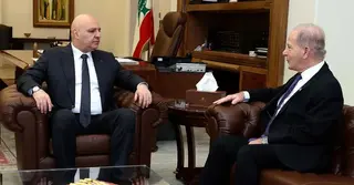 লেবাননে মার্কিন রাষ্ট্রদূতের সঙ্গে জোসেফ আউন ও নাবিহ বেরির বৈঠক